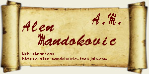 Alen Mandoković vizit kartica